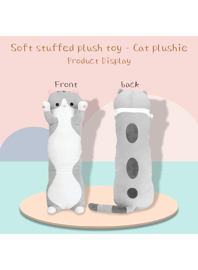 دايتويز وسادة قطط محشوة بطول 50 سم، لعبة قطط محشوة كبيرة وطويلة، وسادة قطط محشوة، وسادة قطط محشوة للجسم - Image 4